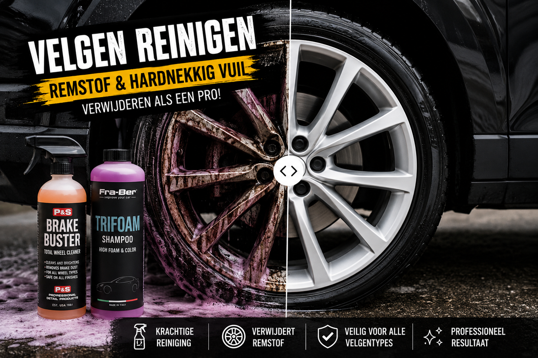Welke producten gebruik je om velgen grondig te reinigen?