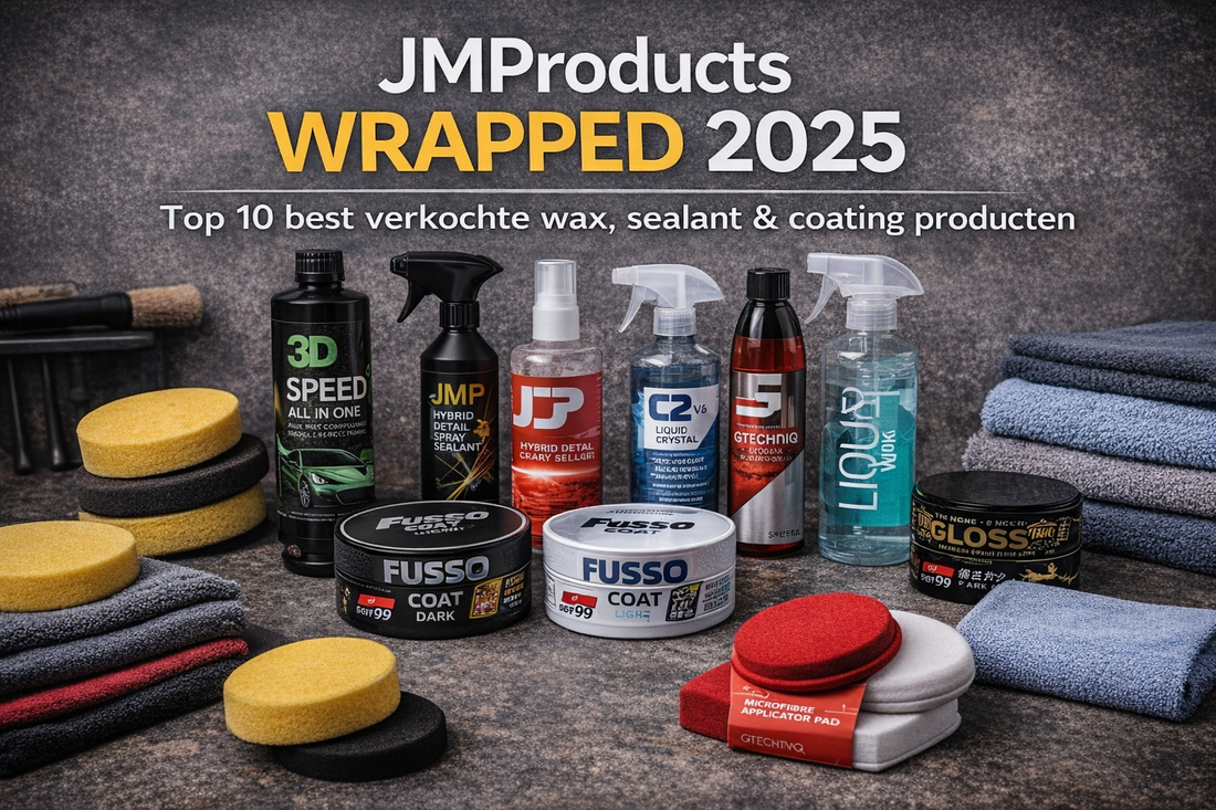 JMProducts Wrapped 2025 – Top 10 best verkochte wax, sealant & coating